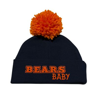 Bears Baby Beanie with PomPom 0-6m