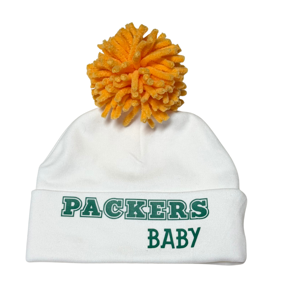 Packers Baby Beanie with PomPom 0-6m
