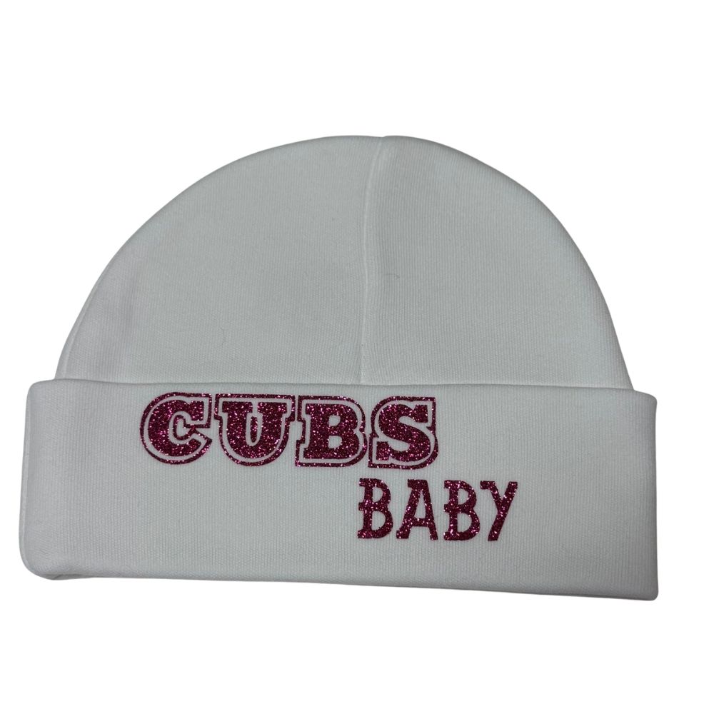 CUBS Baby Beanie With Glitter 0-6m