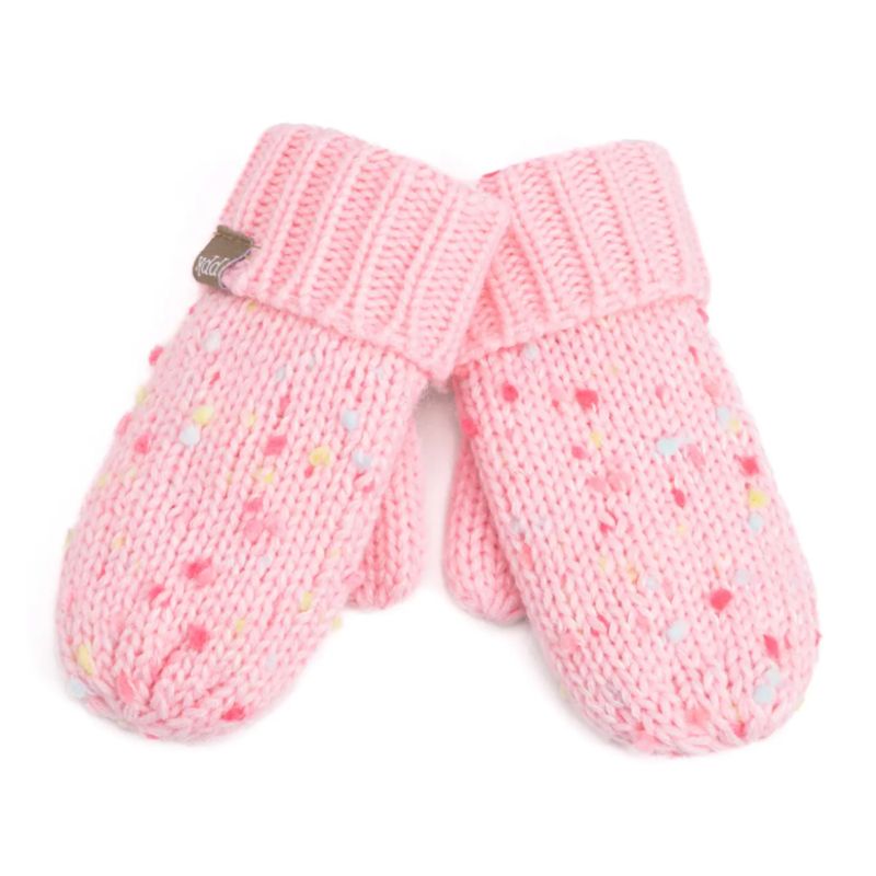 Pink Girls Specked Winter Mittens