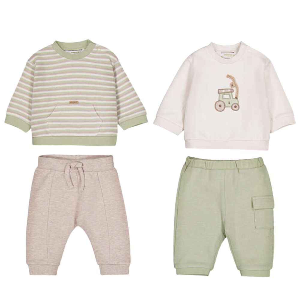 Tractor or Stiped Knit Set 2 Piece