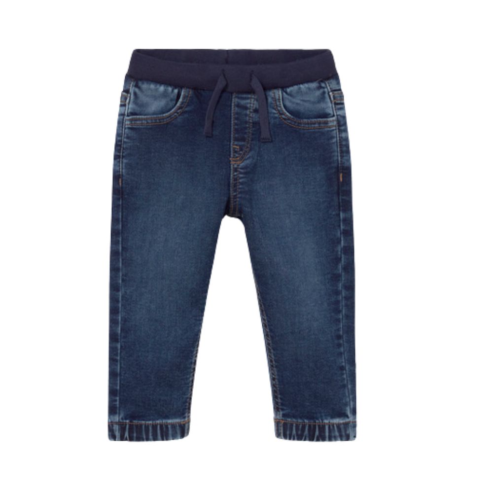 Dark Soft Denim Jogger Pants