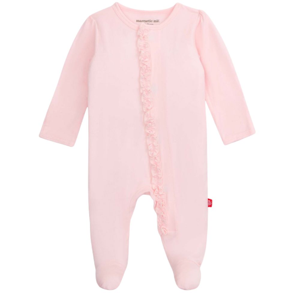 Pink Dogwood Modal Magnetic Ruffle Footie