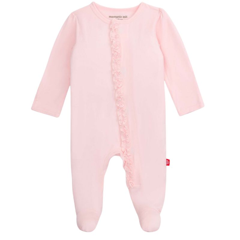 Pink Dogwood Modal Magnetic Ruffle Footie