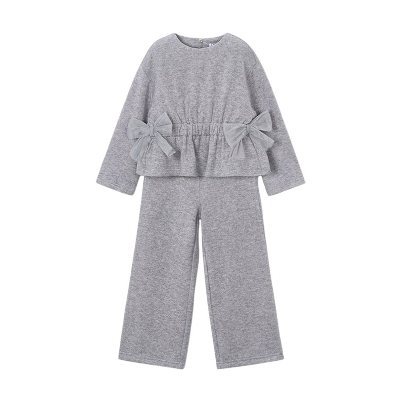 Mix Gray Knit Pants Set