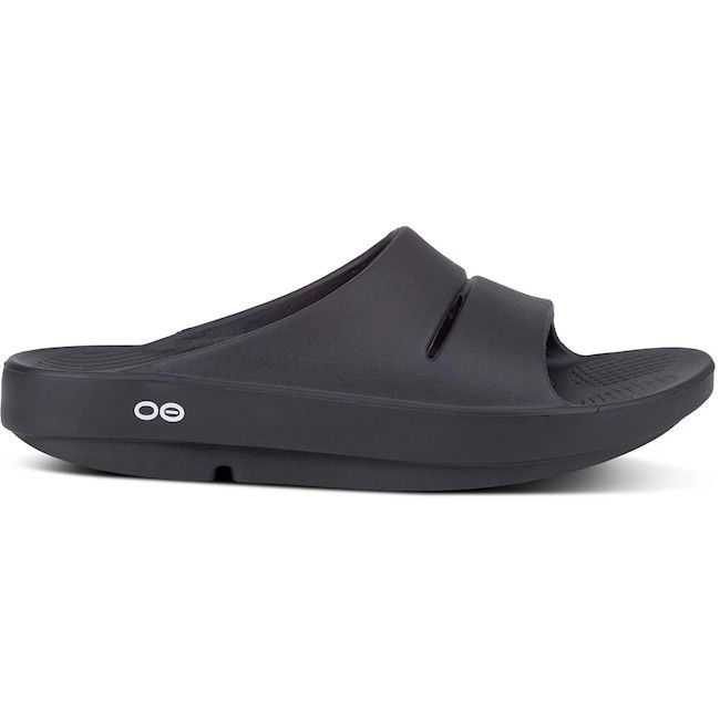 OOfos OOahh Slide Unisex, Color: Black, Size: M10/W12