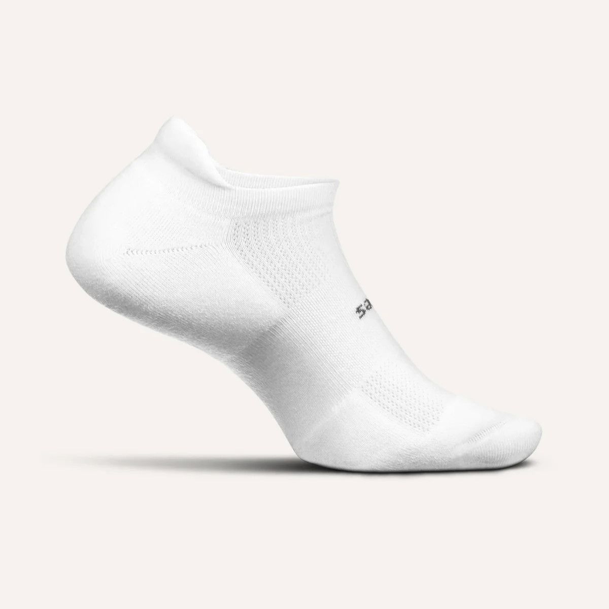 Feetures High Performance Ultra Light No Show Tab, Color: White, Size: Small