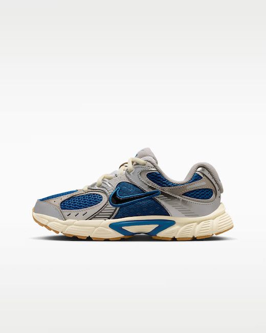 Nike Kids V5 Runner (GS), Color: Court Blue/Black/Grey, Size: 3.5