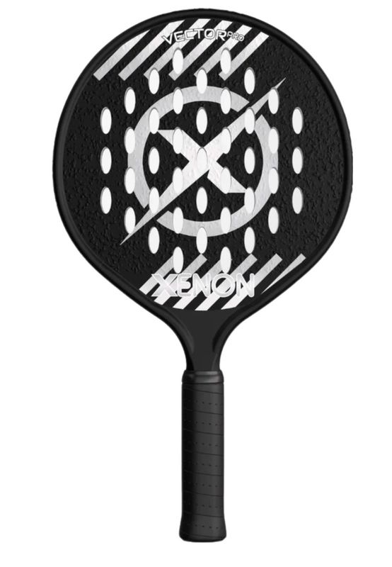 Vector Pro Spin Max V2 Platform Tennis Paddle (Black/Silver)