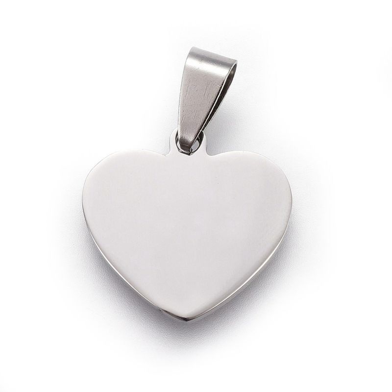 19x20 SS Heart Pendant - Polished