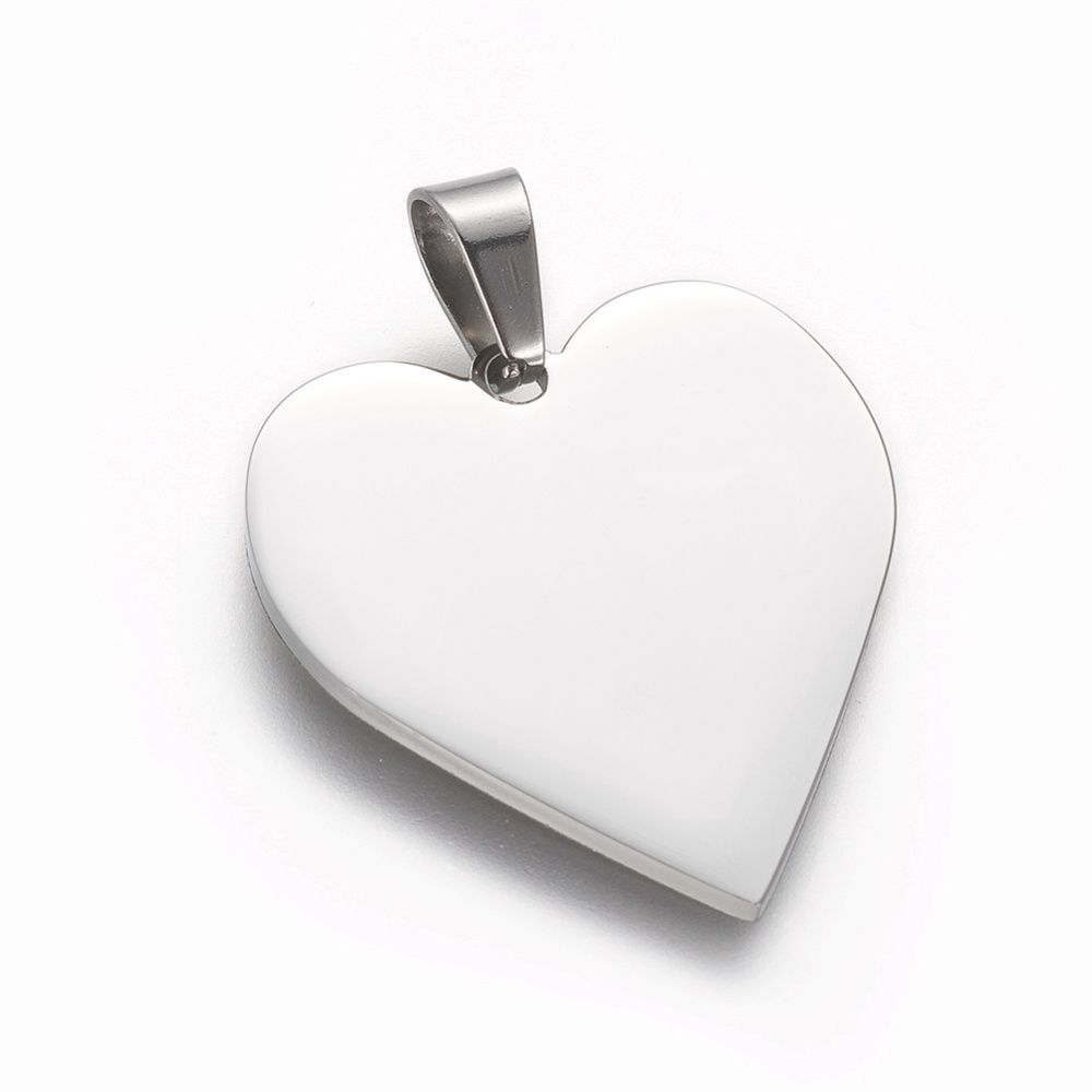 25x23 SS Hear Pendant - Silver