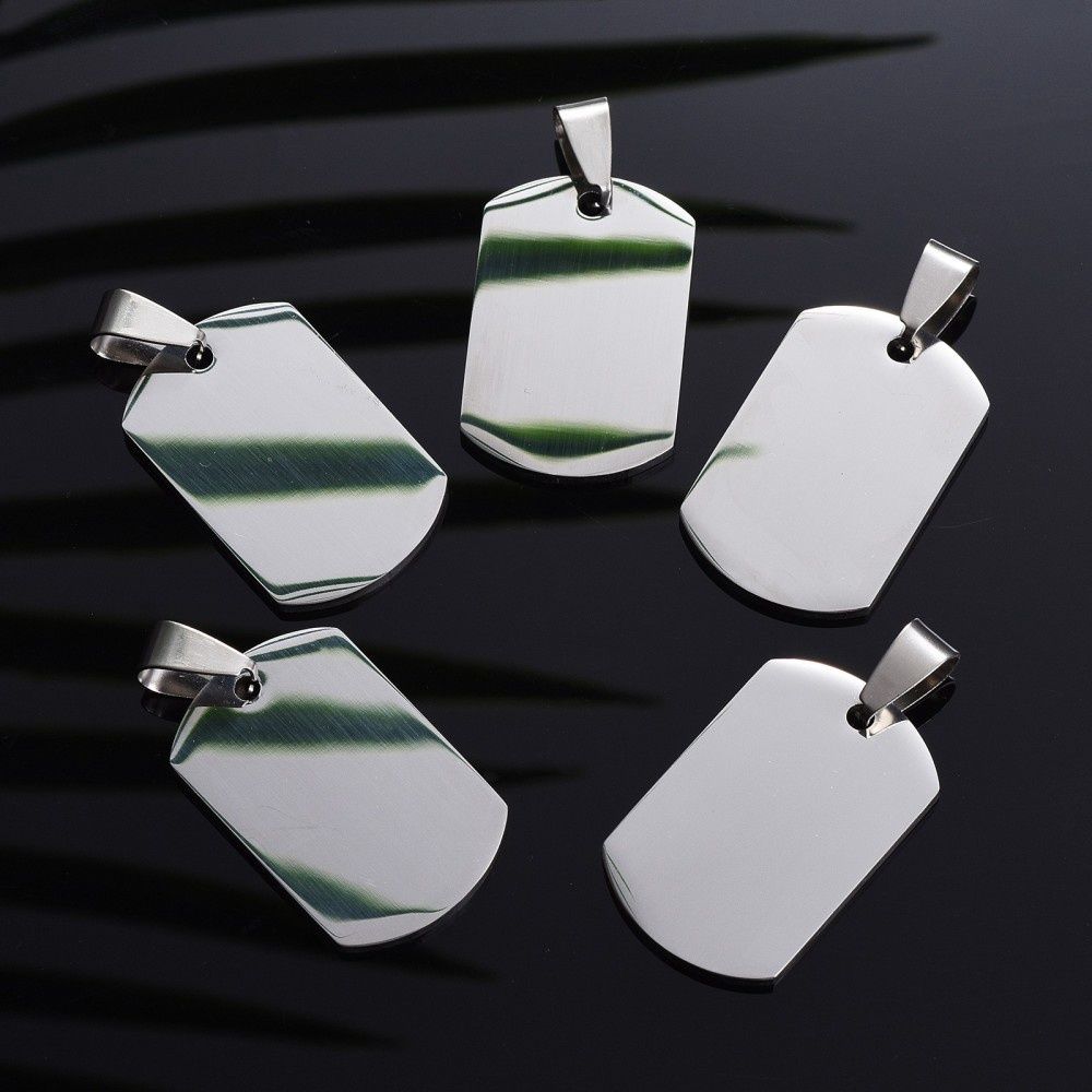 28x18 SS Rectangle Pendant - Polished