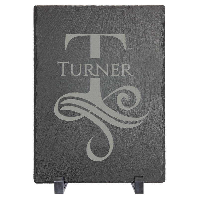 5X7"REC LSR SLATE W/2STND