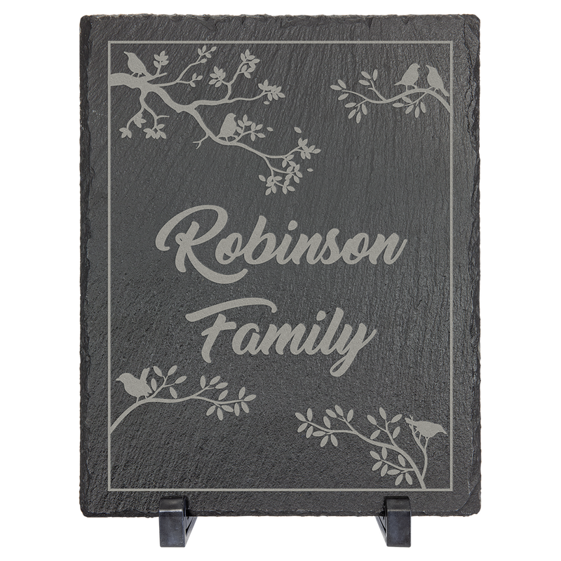 8X10REC LSR SLATE W/2STND