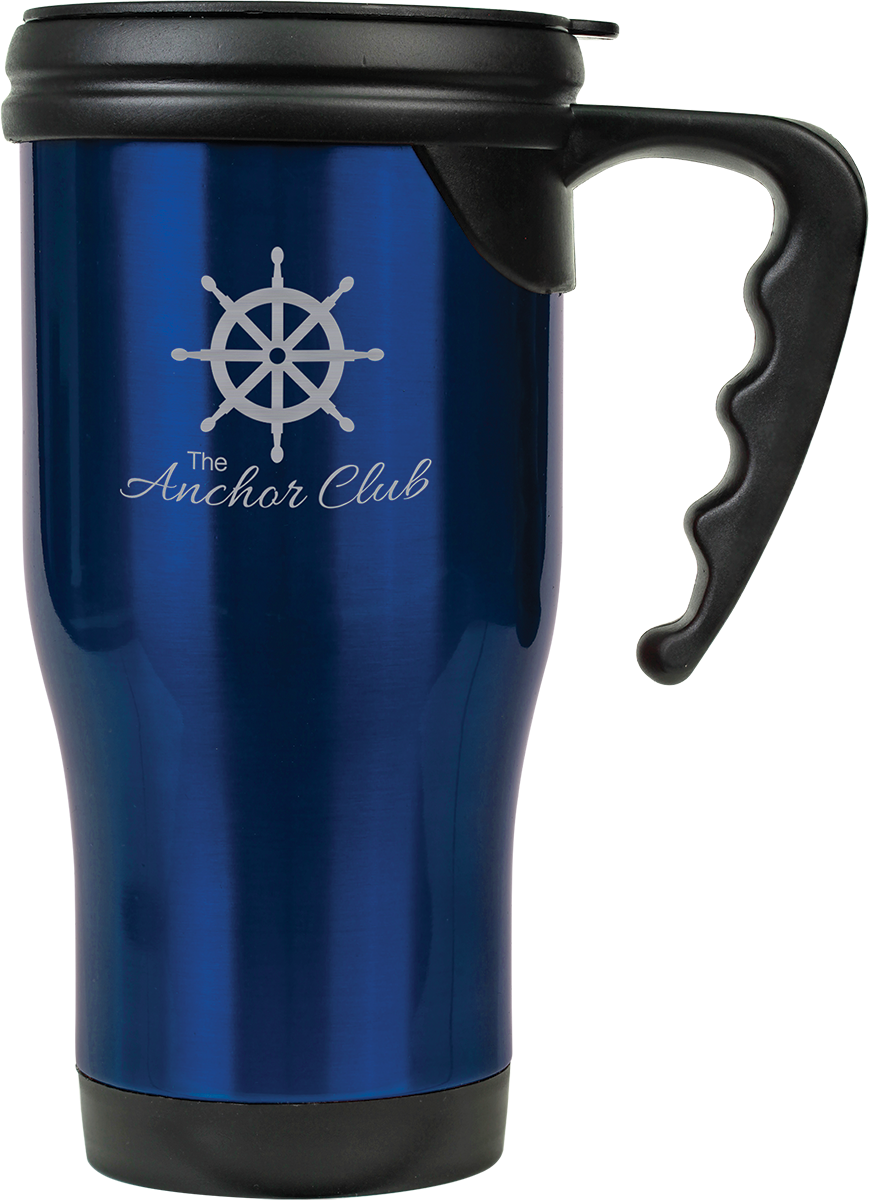 BLU LSR TRVL MUG W/HANDLE