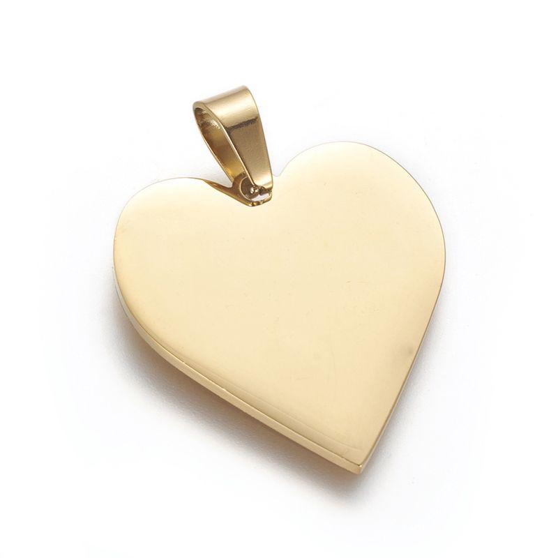 25x23 SS Heart Pentand - Gold