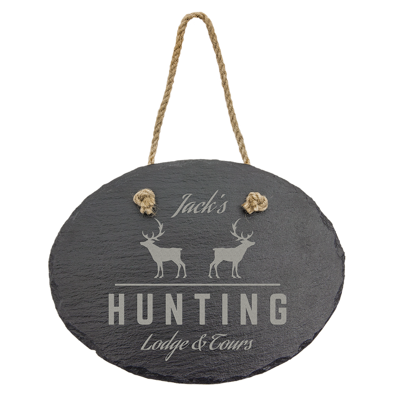 7.75X6" OVAL LASER SLATE