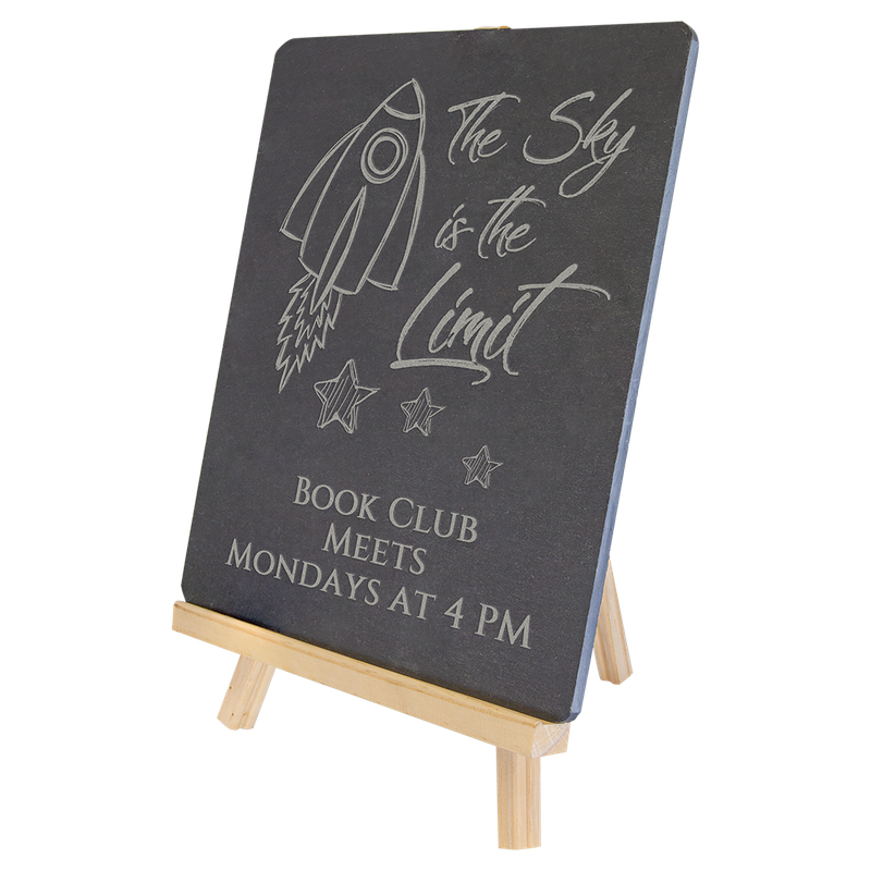 8.25X9.5 SLATE W/WD EASEL