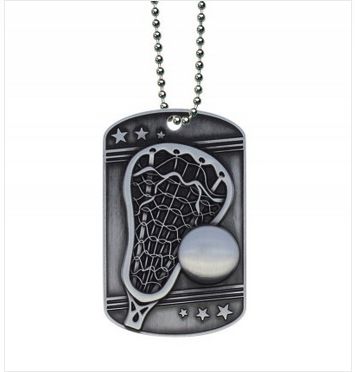 Dog Tag with Ball Chain - Lacrosse