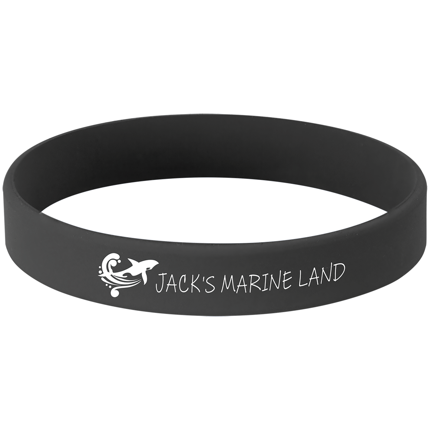 Laserable Bracelet ( Silicone ), Color: Black/White, Size: 95mm (3 3/4")