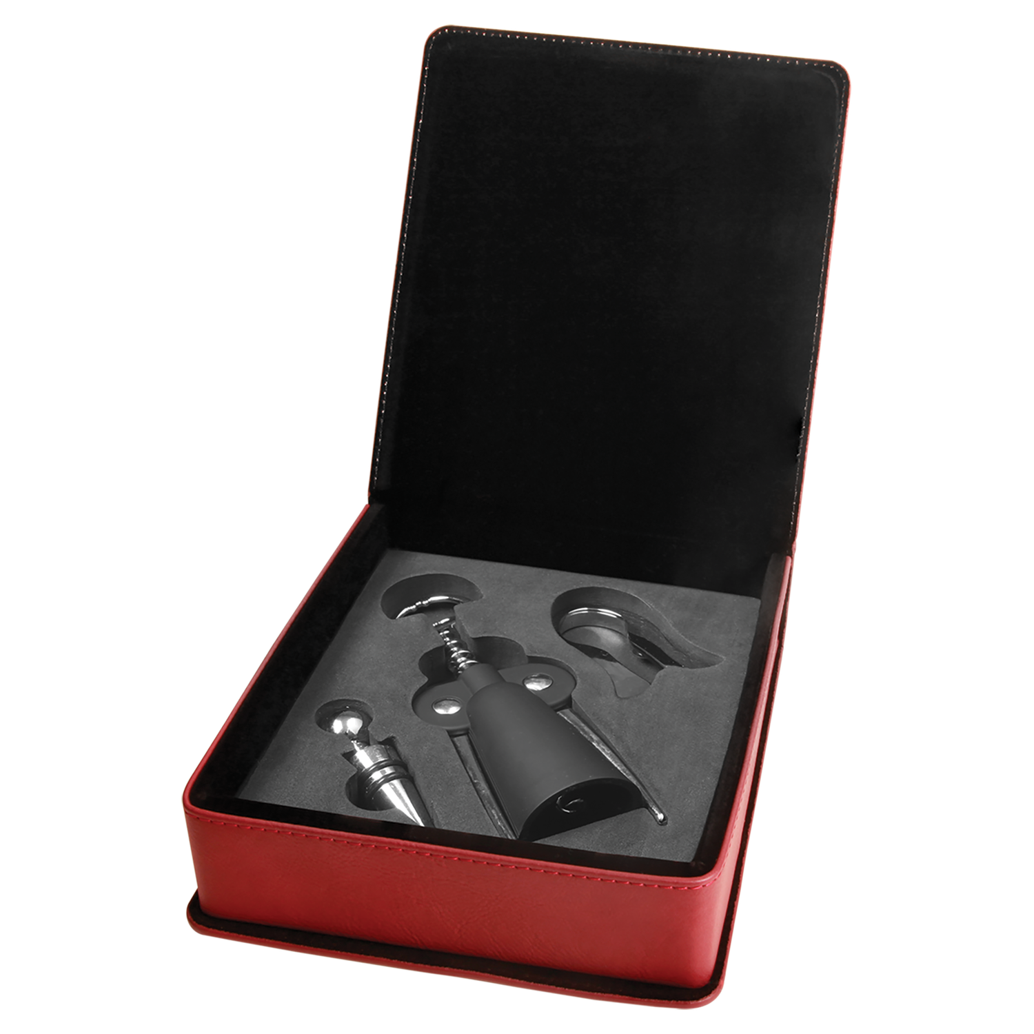 Rose Laserable Leatherette 3-Piece Wine Tool Gift Set