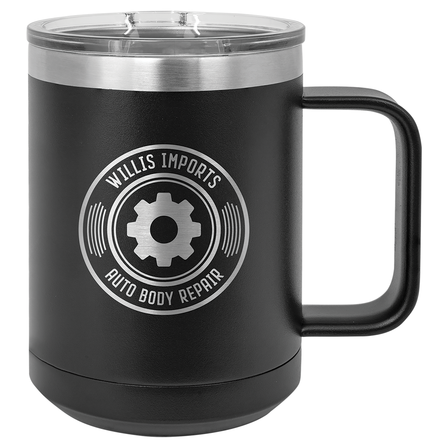15 oz Stainless Steel Mug, Color: Black