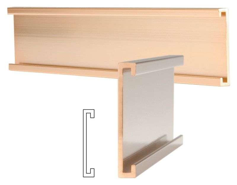 Wall Sign Holder 1" x 8" Gold