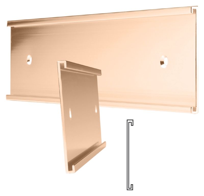 Wall Sign Holder 2" x 10 " Gold