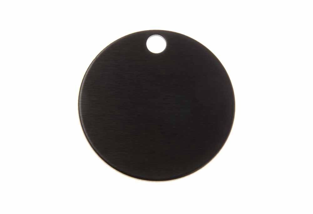 Circle Tags, Color: Black, Size: Large (32mm)
