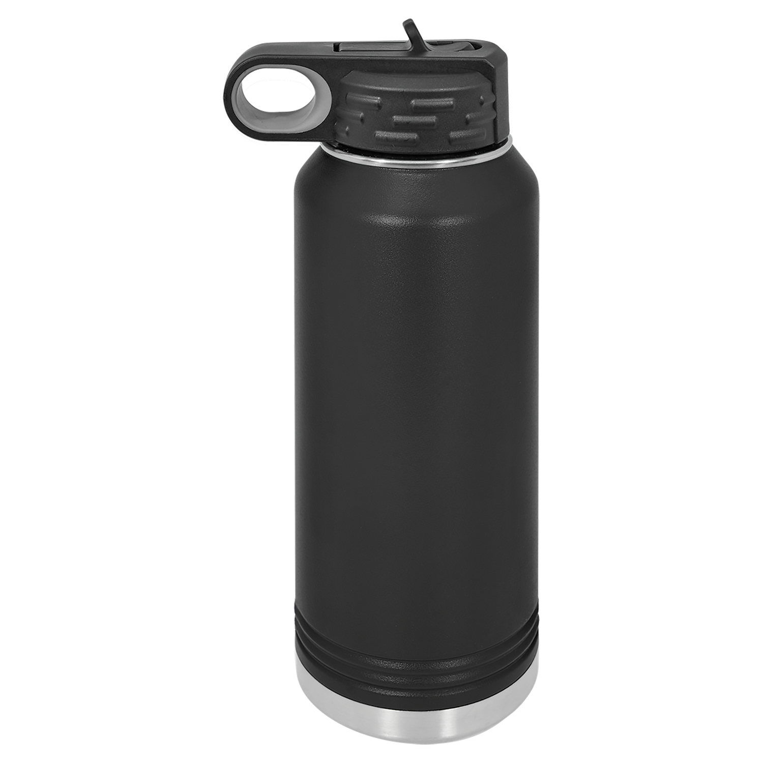 .9 l (32 oz) Stainless Steel Water Bottle, Color: Black