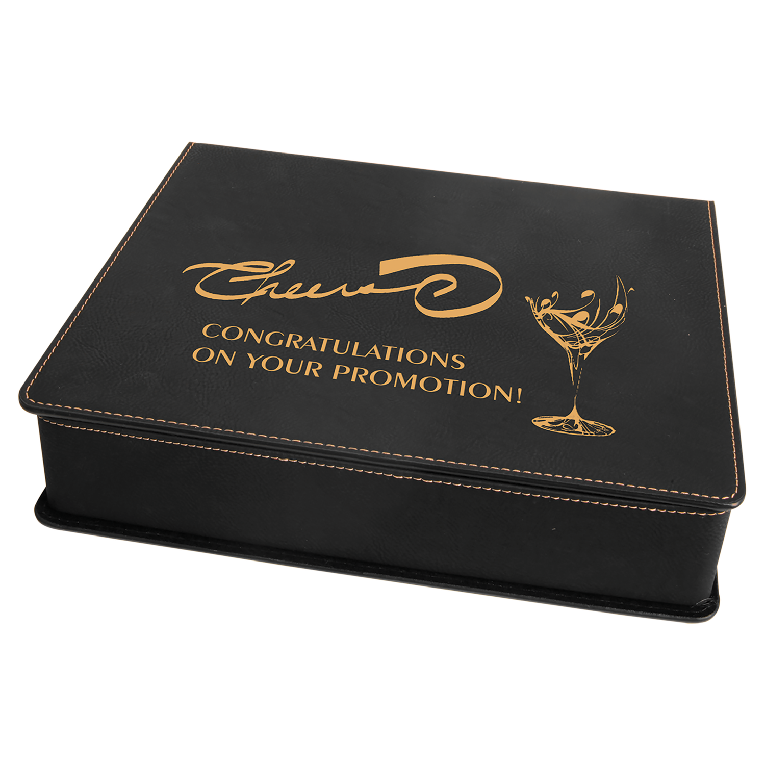 Black/Gold Laserable Leatherette 5-Piece Wine Tool Gift Set, Color: WARN:MissingValue