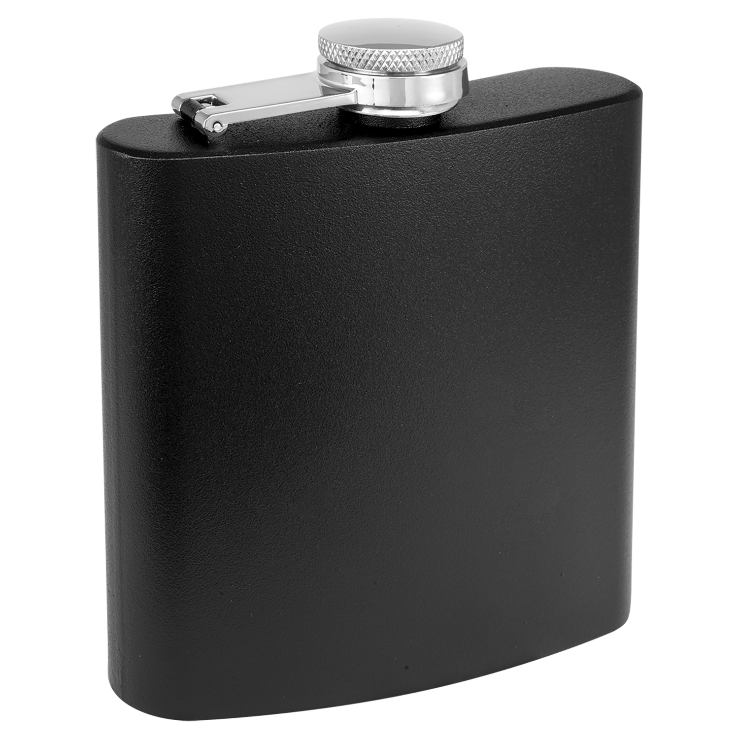 6 oz Flask Powder Coated, Color: Black