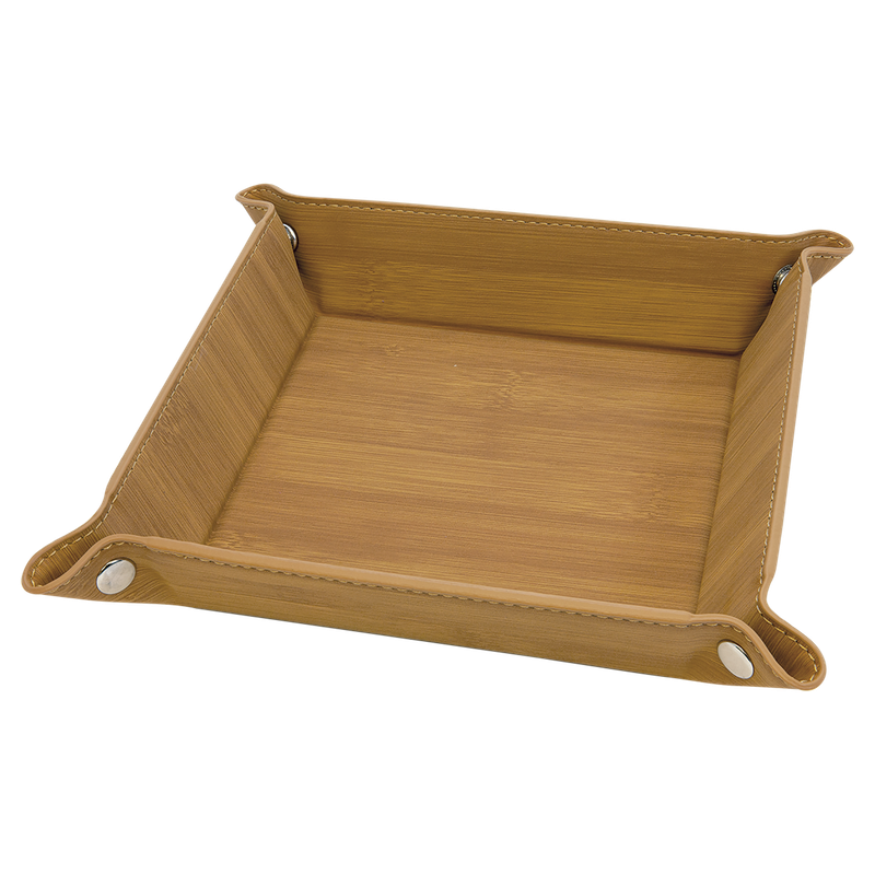 150mm x 150mm (6"x6") Laserable Leatherette Snap up Tray