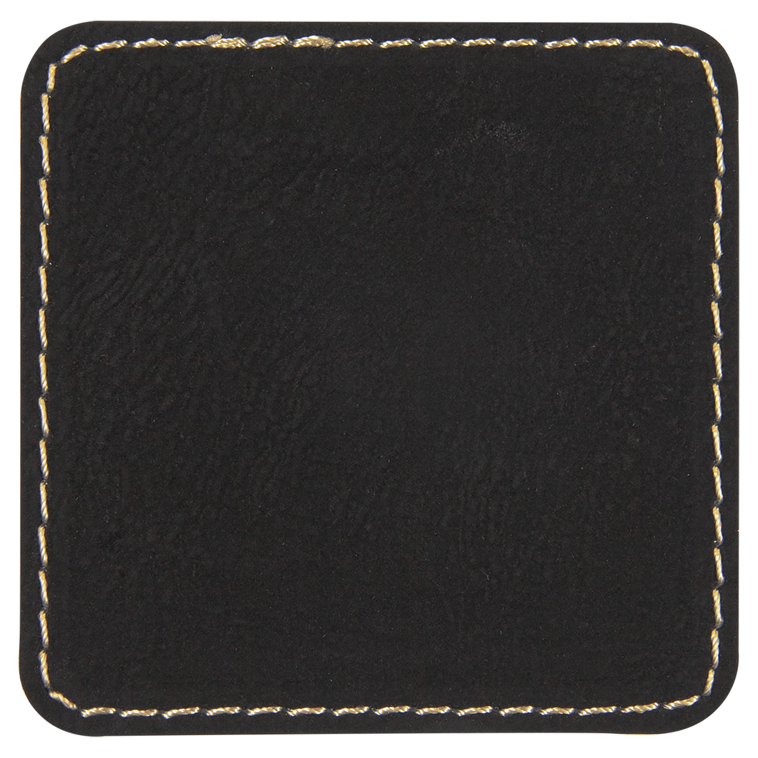Square Leatherette Patches, Color: Black/Gold, Size: 2.5" x 2.5"