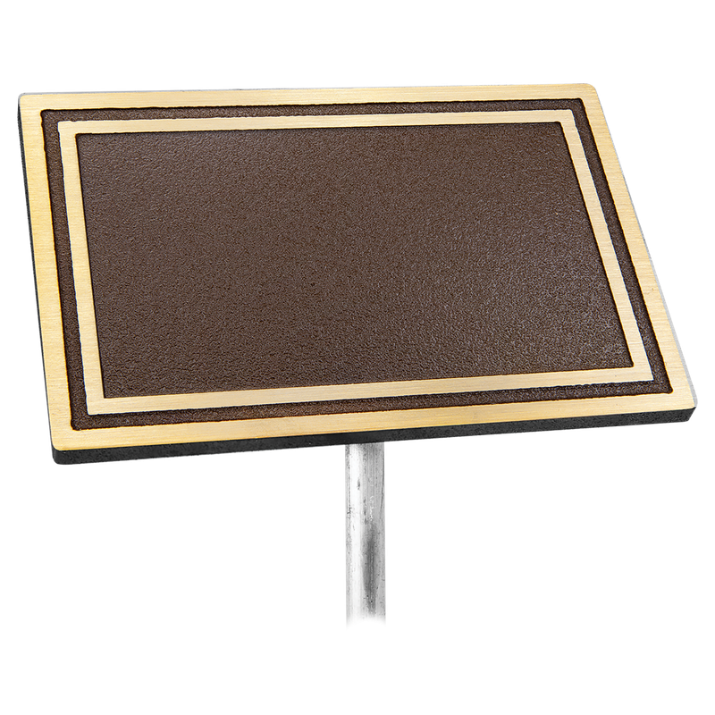 Cast Aluminum Sign with 610mm (24") Aluminum Rod