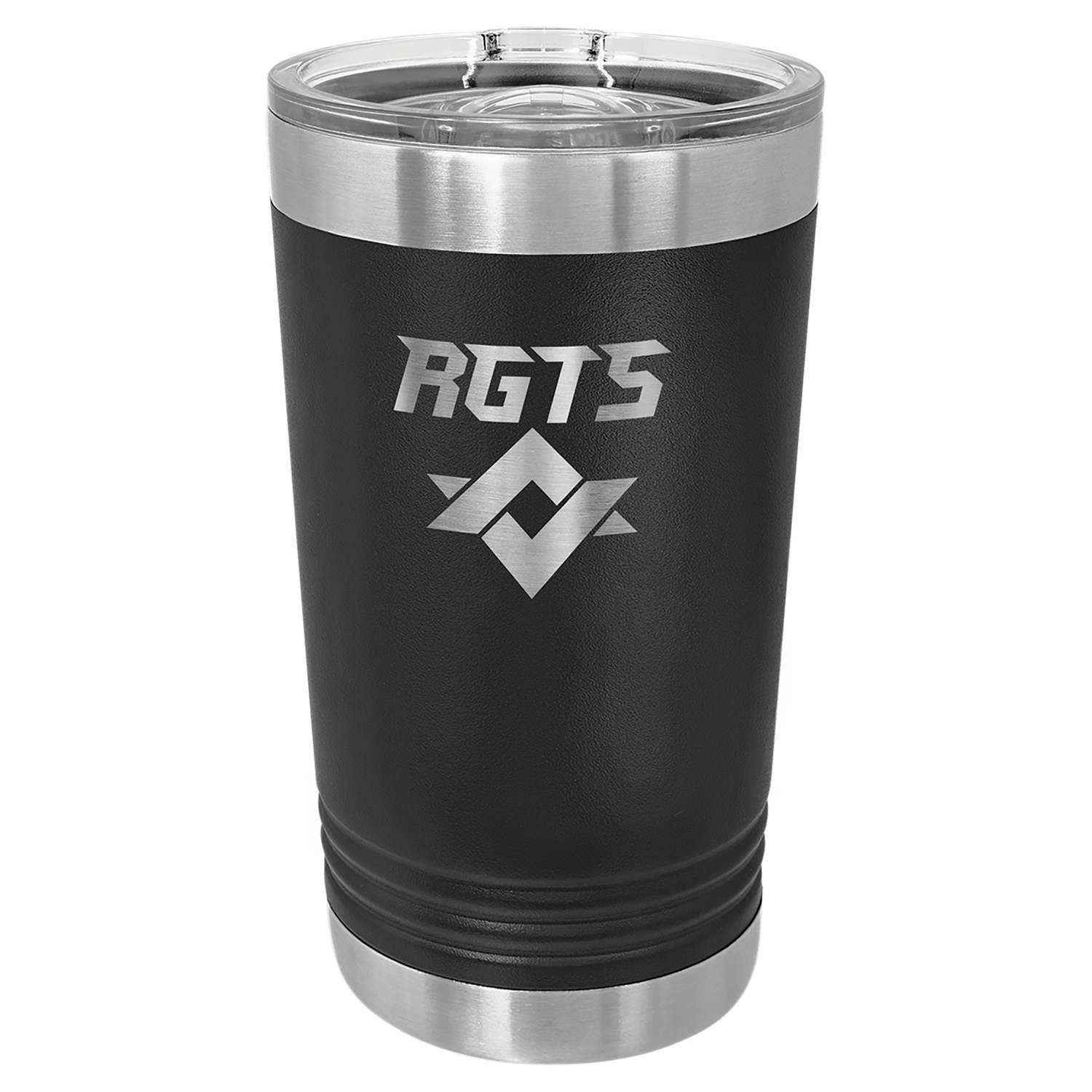 16 oz Stainless Steel Pint, Color: Black