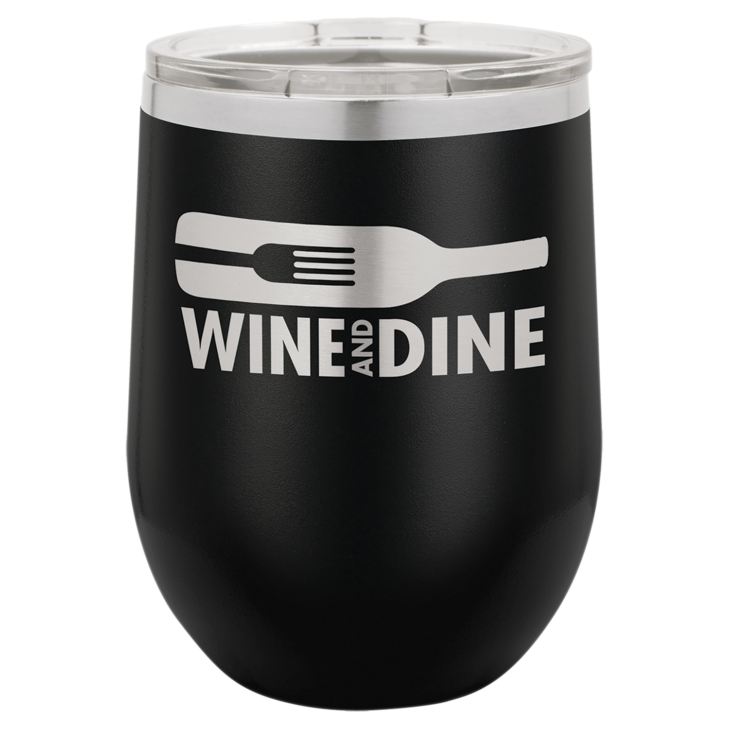 12 oz Vacumm Insulated Stemless Wine Tumbler w/Lid