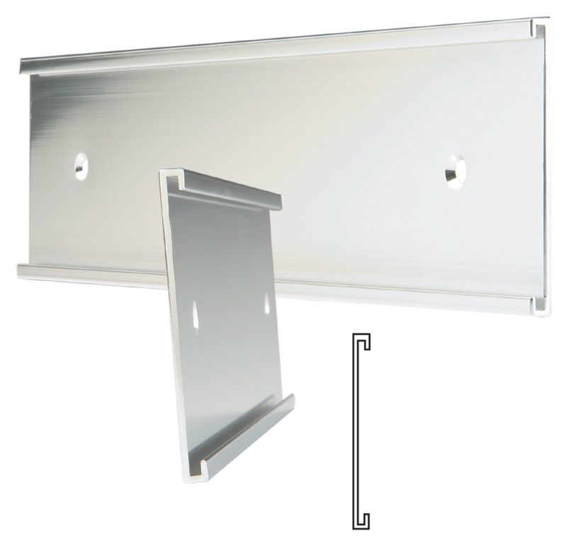 Wall Sign Holder 2 x 8 Silver