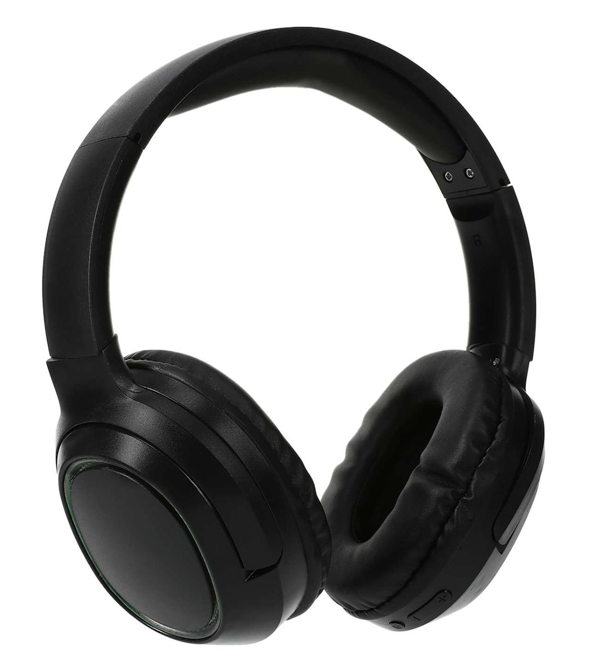 Bluetooth Vision LED Wireless Over-Ear Headphones with Microphone, RGB LED Light-Up, Foldable, Black