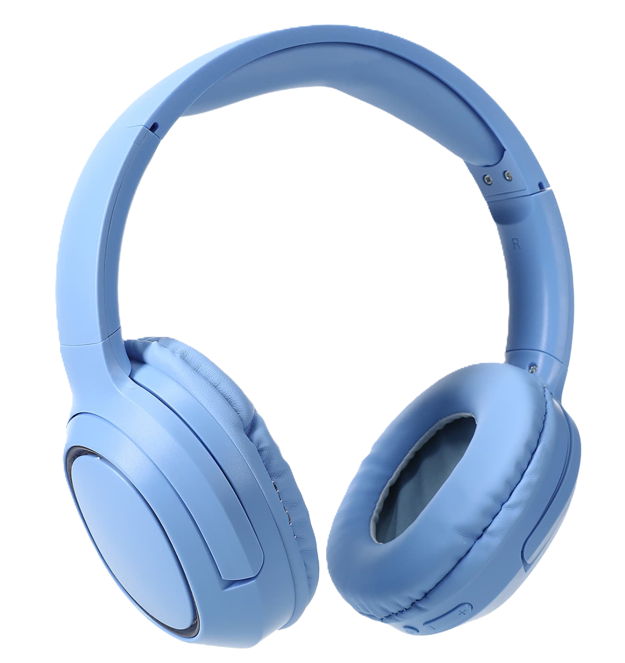 Bluetooth Vision LED Wireless Over-Ear Headphones with Microphone, RGB LED Light-Up, Foldable, Blue