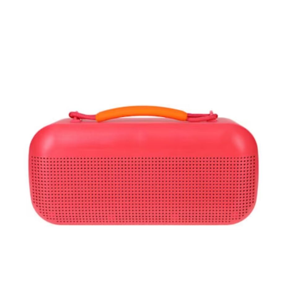 Portable Wireless Bluetooth Speaker with Carry Handle, IPX4 Water Resistant, Rechargeable – Pink
