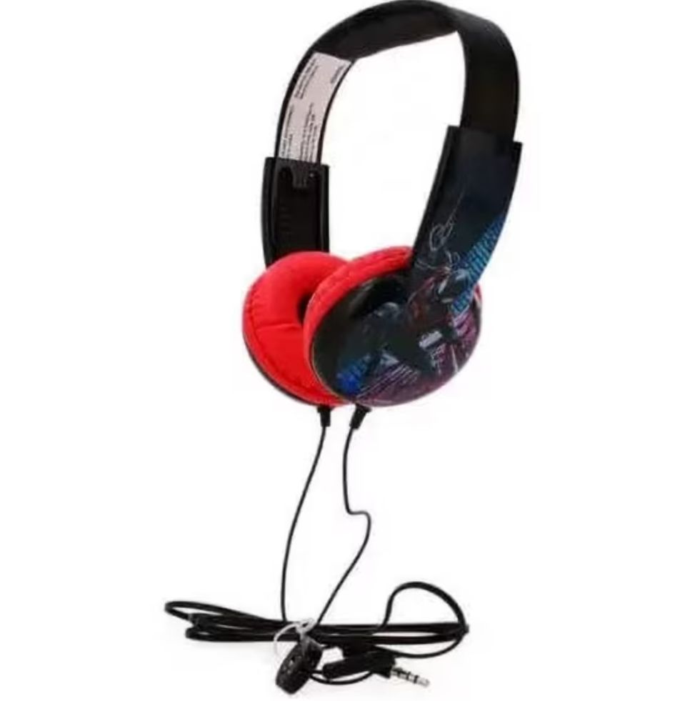 Spider-Man Kid Safe Headphones for Kids – Adjustable Wired Headset with Volume Limiting