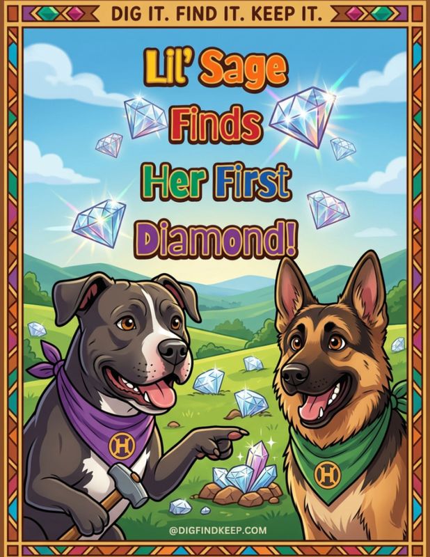 Lil Sage Finds Her First Diamond! 🐾💎 | Arkansas Junior Rockhounds Adventure Storybook