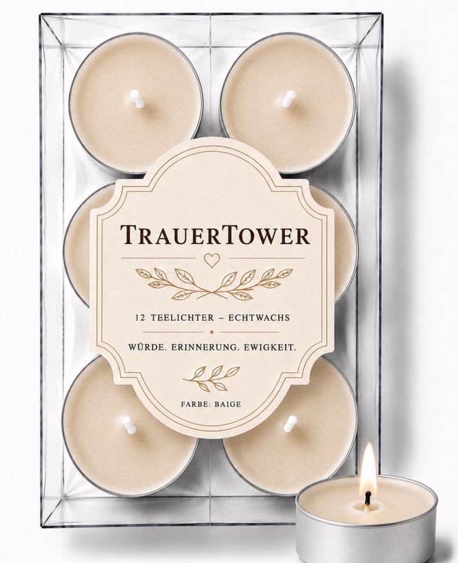 Teelichter - Baige, 12er Pack