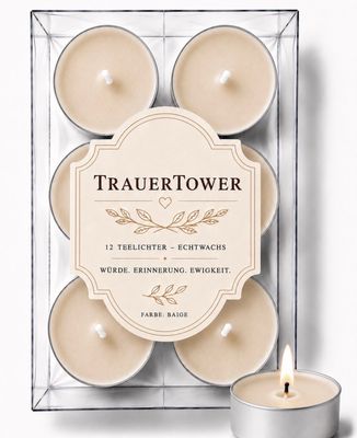 Teelichter - Baige, 12er Pack