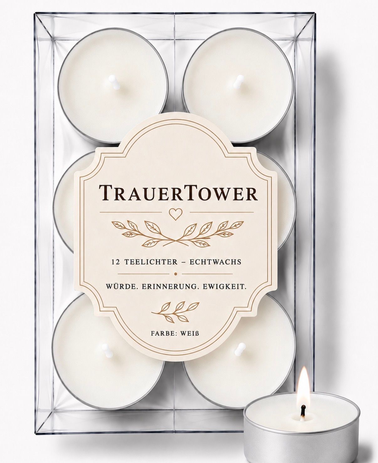 Teelichter - Weiß, 12er Set