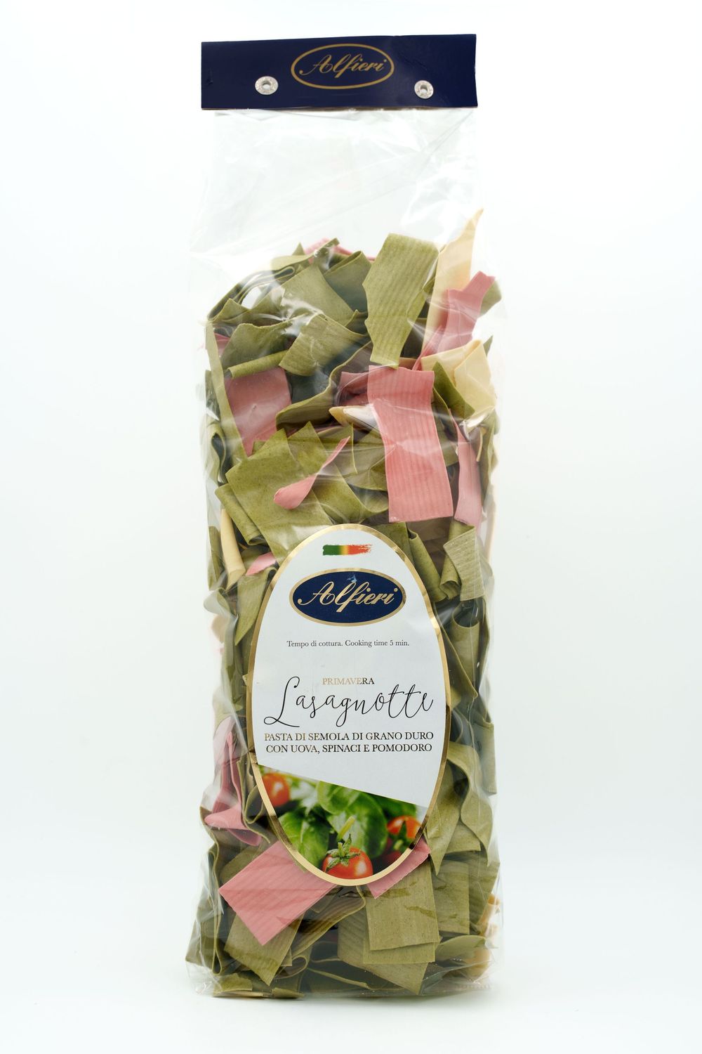 Lasagnotti - Pasta di semola di grano duro con uova, spinaci e pomodoro