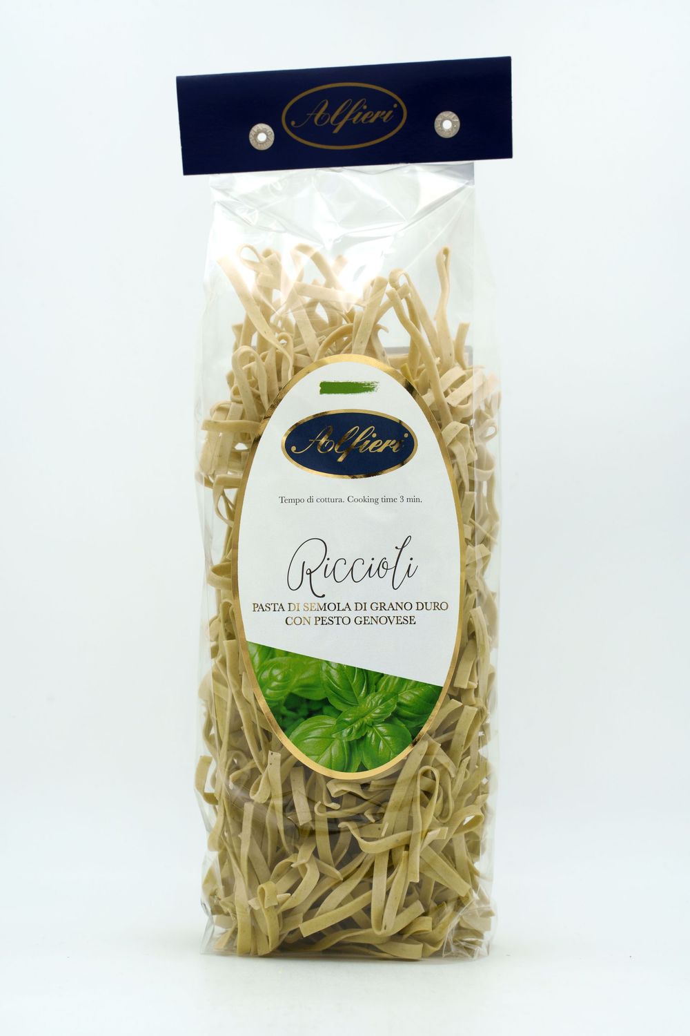 Riccioli - Pasta di semola di grano duro con pesto genovese