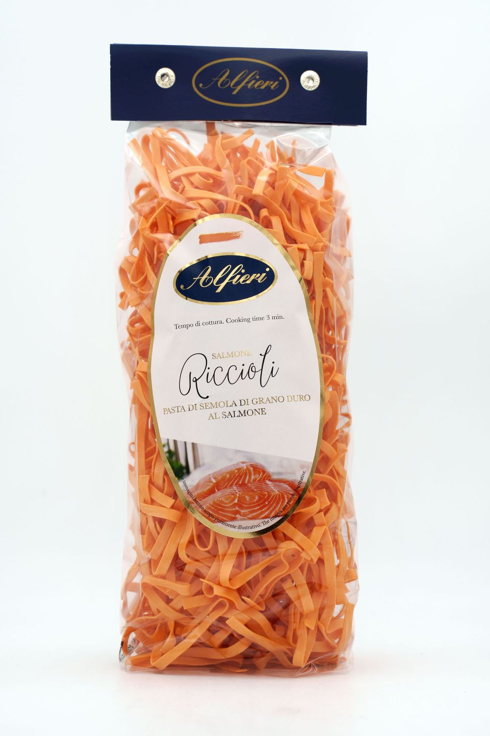 Riccioli - Pasta di semola di grano duro al salmone