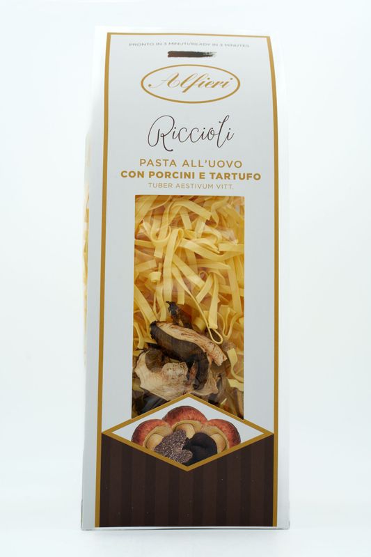 Riccioli - Pasta all'uovo con porcini e tartufo